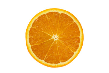 orange fruit cut on white background