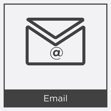 Email icon isolated on white background