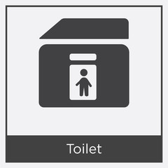 Toilet icon isolated on white background