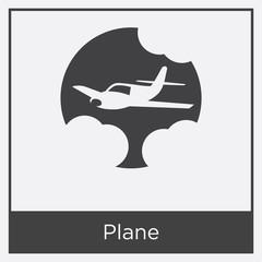 Plane icon isolated on white background