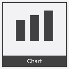 Chart icon isolated on white background