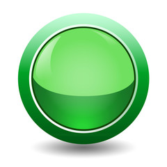 clipping paths,illustration electronic and technology concept,single simple icon green button set,for control panel isolated on white background for finger push to start,beautiful button for dashboard