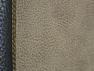 cover notebook made of genuine leather with a yellow seam