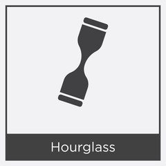 Hourglass icon isolated on white background