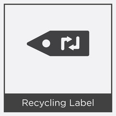 Recycling Label icon isolated on white background