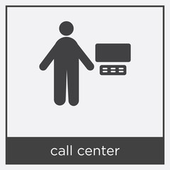 call center icon isolated on white background