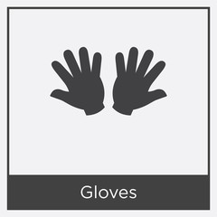 Fototapeta na wymiar Gloves icon isolated on white background
