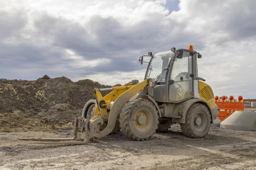 loader at a construction site
