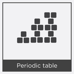Periodic table icon isolated on white background