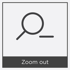Zoom out icon isolated on white background