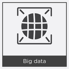 Big data icon isolated on white background
