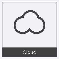 Cloud icon isolated on white background