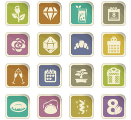 8 March icons set