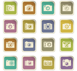 photo camera icon set