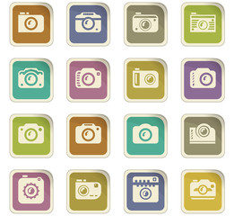 photo camera icon set