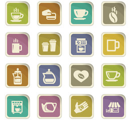 Coffee icons set