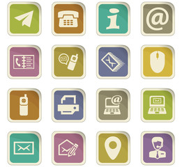 Contact us icons set
