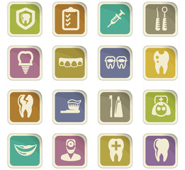 Dental icons set