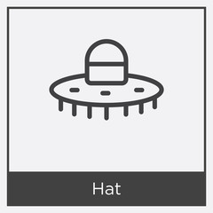 Hat icon isolated on white background