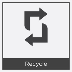 Recycle icon isolated on white background