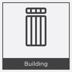 Building icon isolated on white background