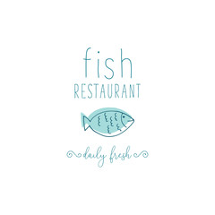 Hand Drawn Doodle Sketch Seafood illustration. Nautical background for seafood or fish restaurants, bars, markets or festivals. Vector template