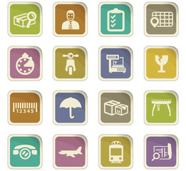 Logistic icons set