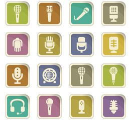 Microphone icons set