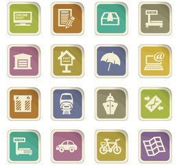 Post service icons set