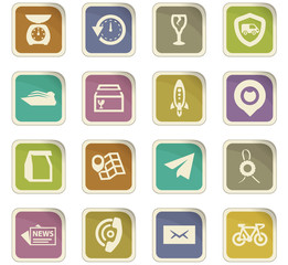 Post service icons set