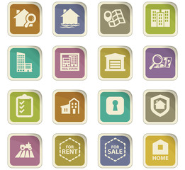 Real estate icons set
