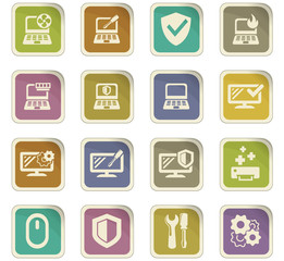 Repyer Diagnostics of computers icons set