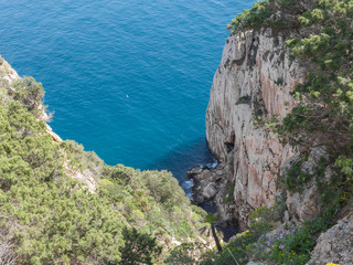 The rocky peninsula of Capo Caccia, with high cliffs, is located near Alghero; in this area there are the famous Neptune's Caves