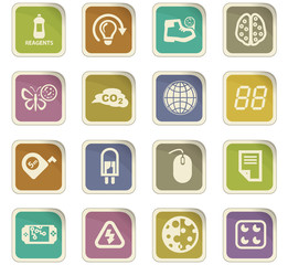 Science icons set