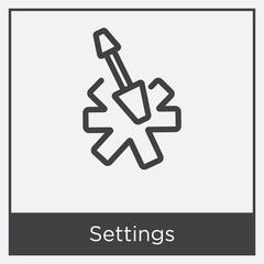 Settings icon isolated on white background