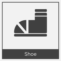 Shoe icon isolated on white background