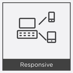 Responsive icon isolated on white background