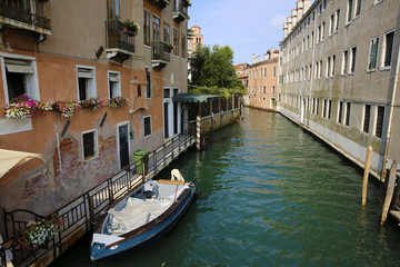Canal cityscape in Venice, Italy