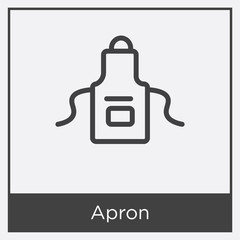 Apron icon isolated on white background