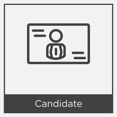 Candidate icon isolated on white background