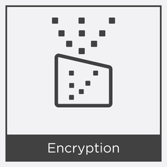 Encryption icon isolated on white background