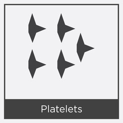 Platelets icon isolated on white background