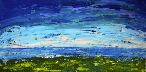 Landschaft der abstrakten Kunstmalerei © denys_kuvaiev