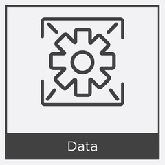 Data icon isolated on white background