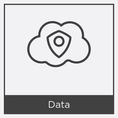 Data icon isolated on white background
