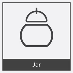 Jar icon isolated on white background