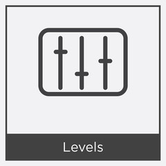 Levels icon isolated on white background