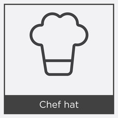 Chef hat icon isolated on white background