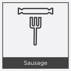 Sausage icon isolated on white background