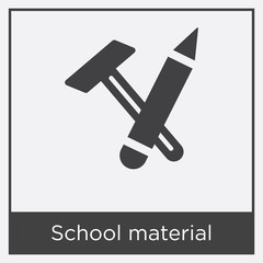 School material icon isolated on white background